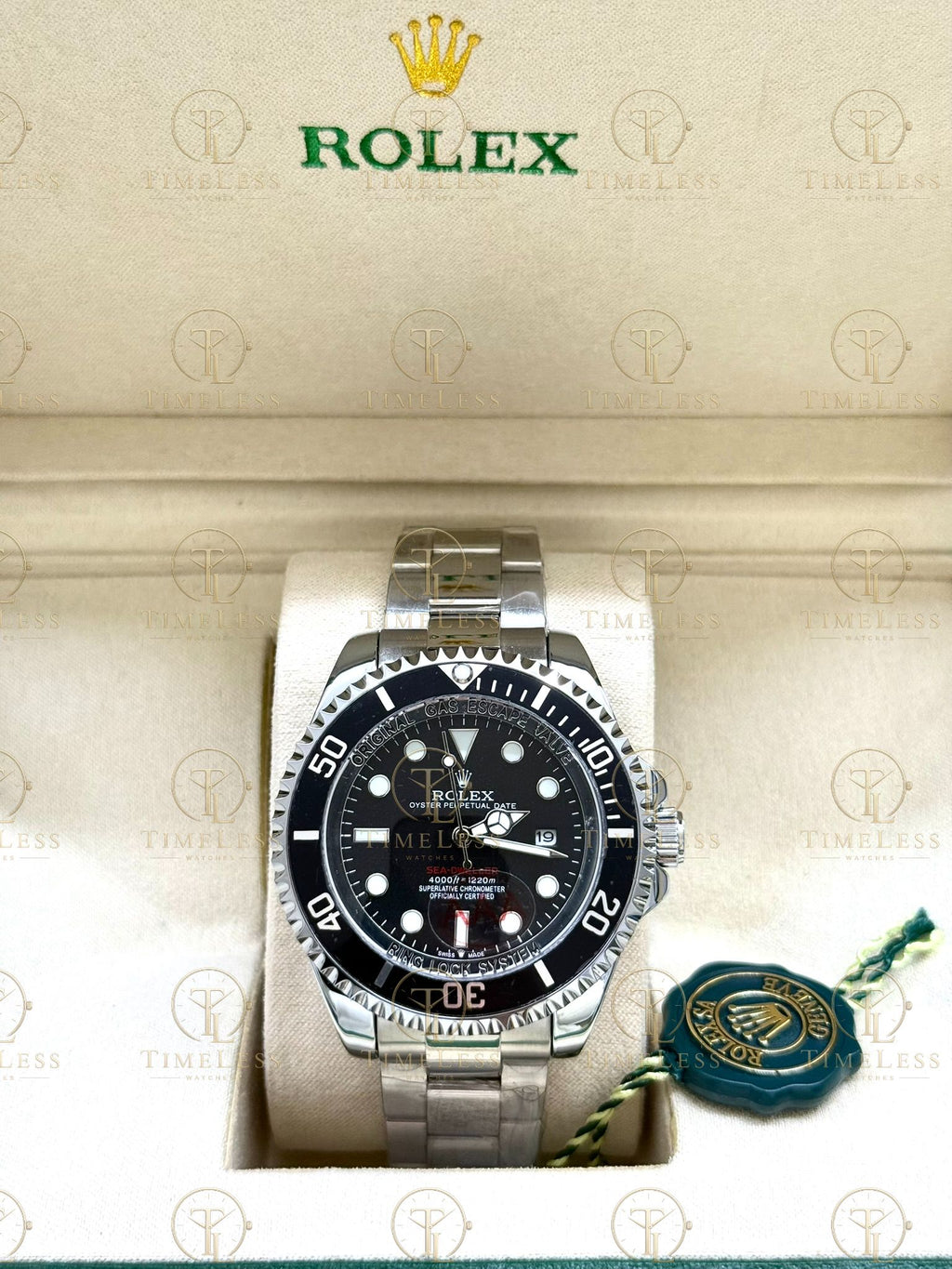 SEA-DWELLER silver , black dial , oyster bracelet
