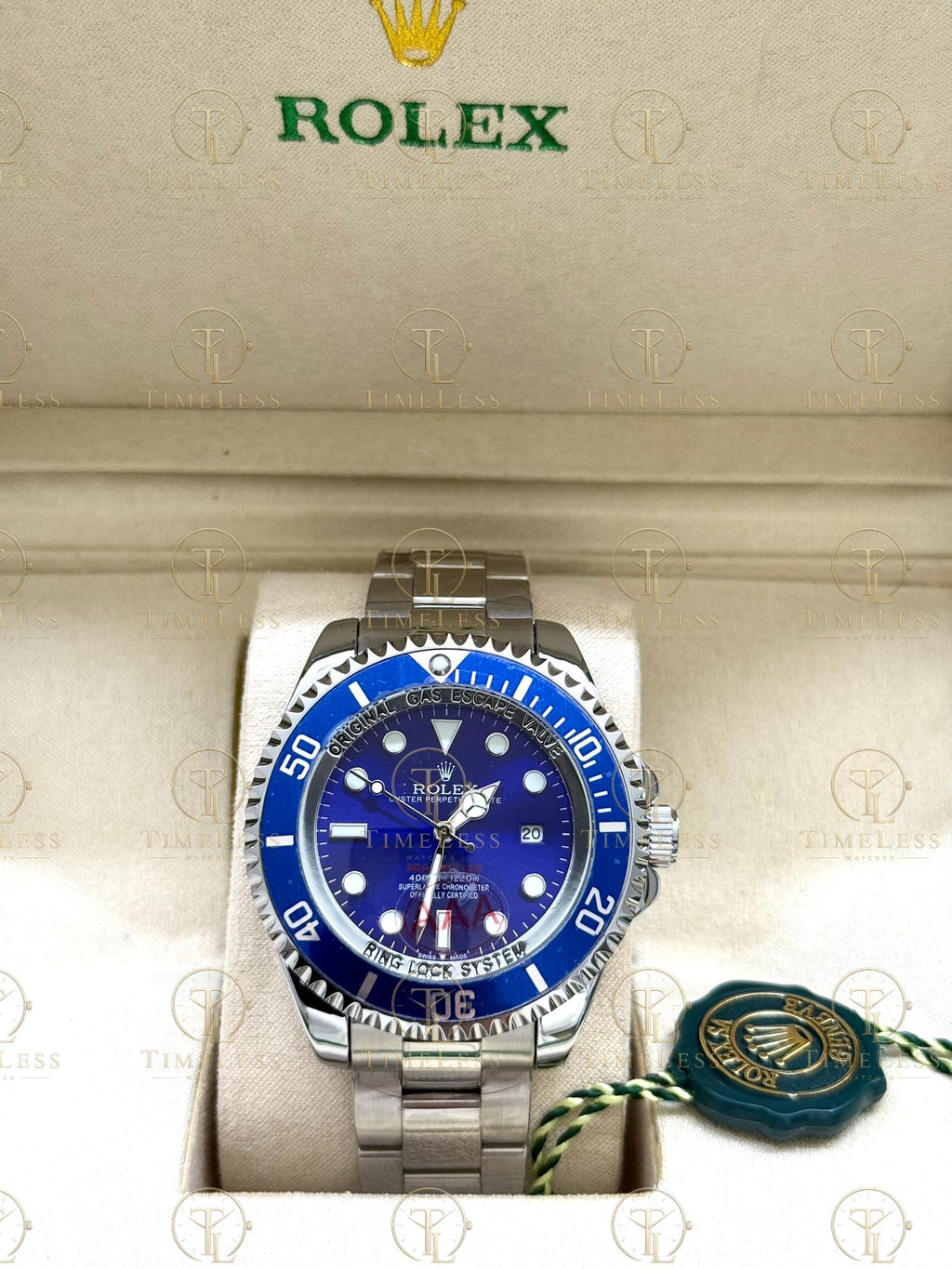 SEA-DWELLER silver , blue dial , oyster bracelet