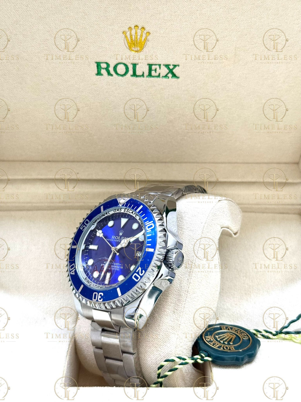 SEA-DWELLER silver , blue dial , oyster bracelet