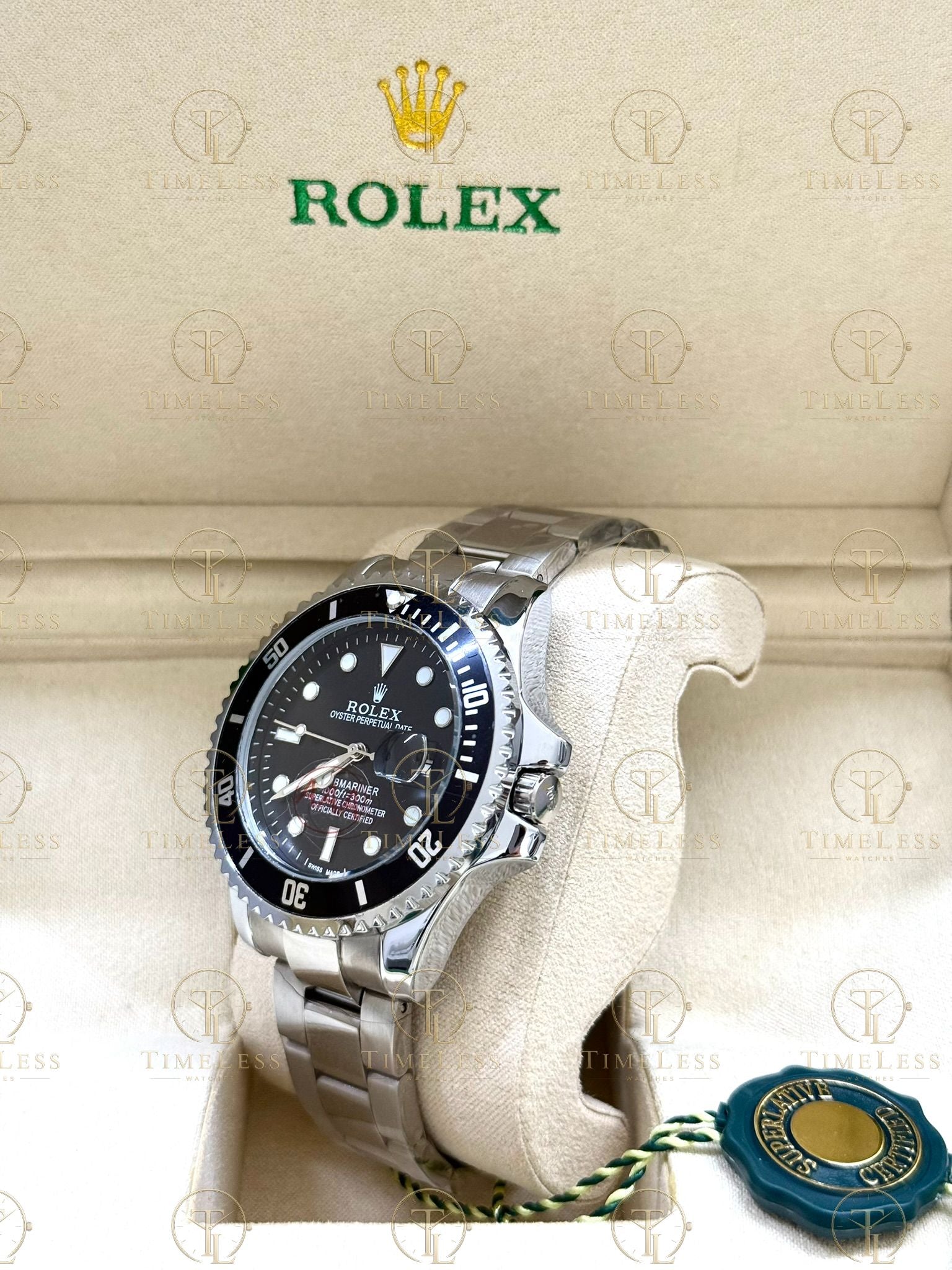 SUBMARINER silver , black dial , oyster bracelet