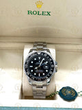 GMT MASTER II silver , black dial, oyster bracelet