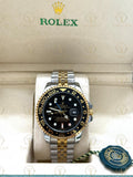 GMT MASTER II ZOMBIE gold-silver , black dial , jubilee bracelet