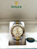DAYTONA gold-silver , gold dial , oyster bracelet