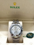 DAYTONA silver , white dial , oyster bracelet