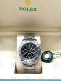 DAYTONA silver , black dial , oyster bracelet