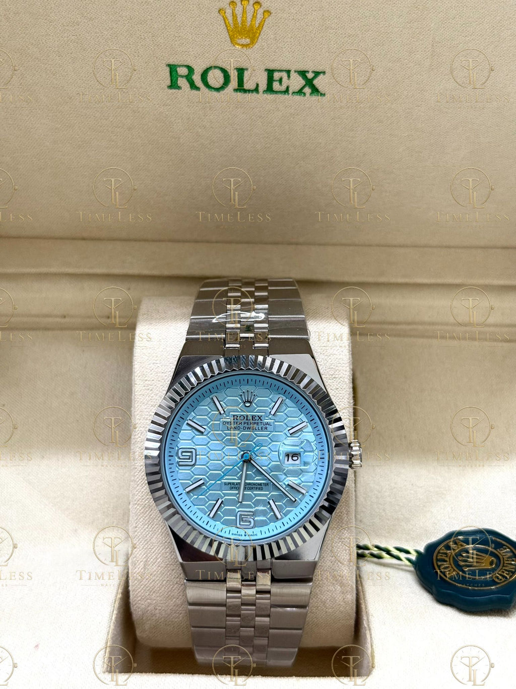LAND-DWELLER silver , blue of the heaven dial , jubilee bracelet