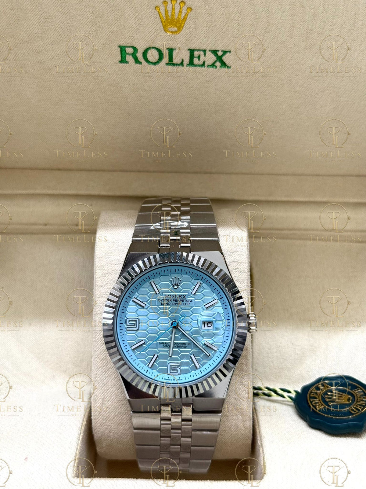 LAND-DWELLER silver , blue of the heaven dial , jubilee bracelet