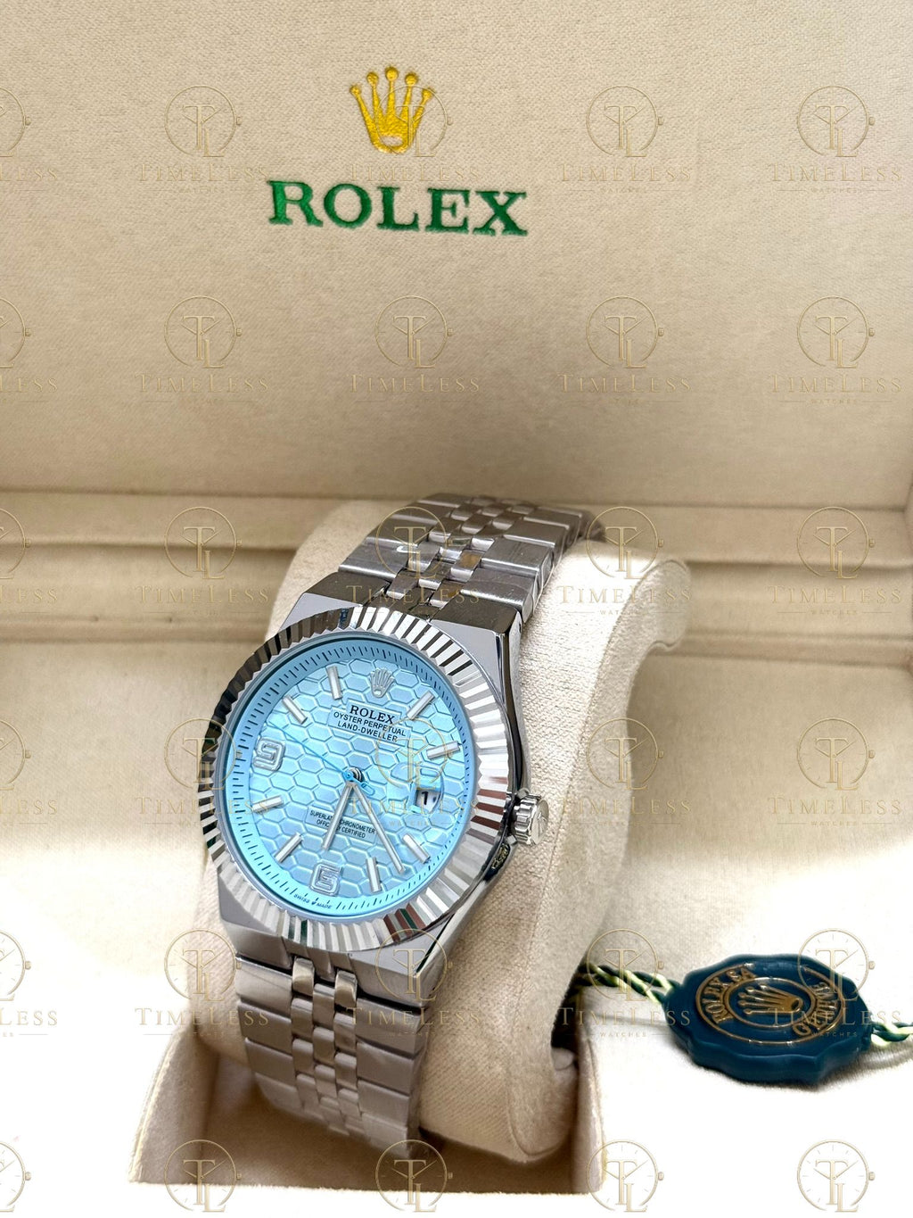 LAND-DWELLER silver , blue of the heaven dial , jubilee bracelet