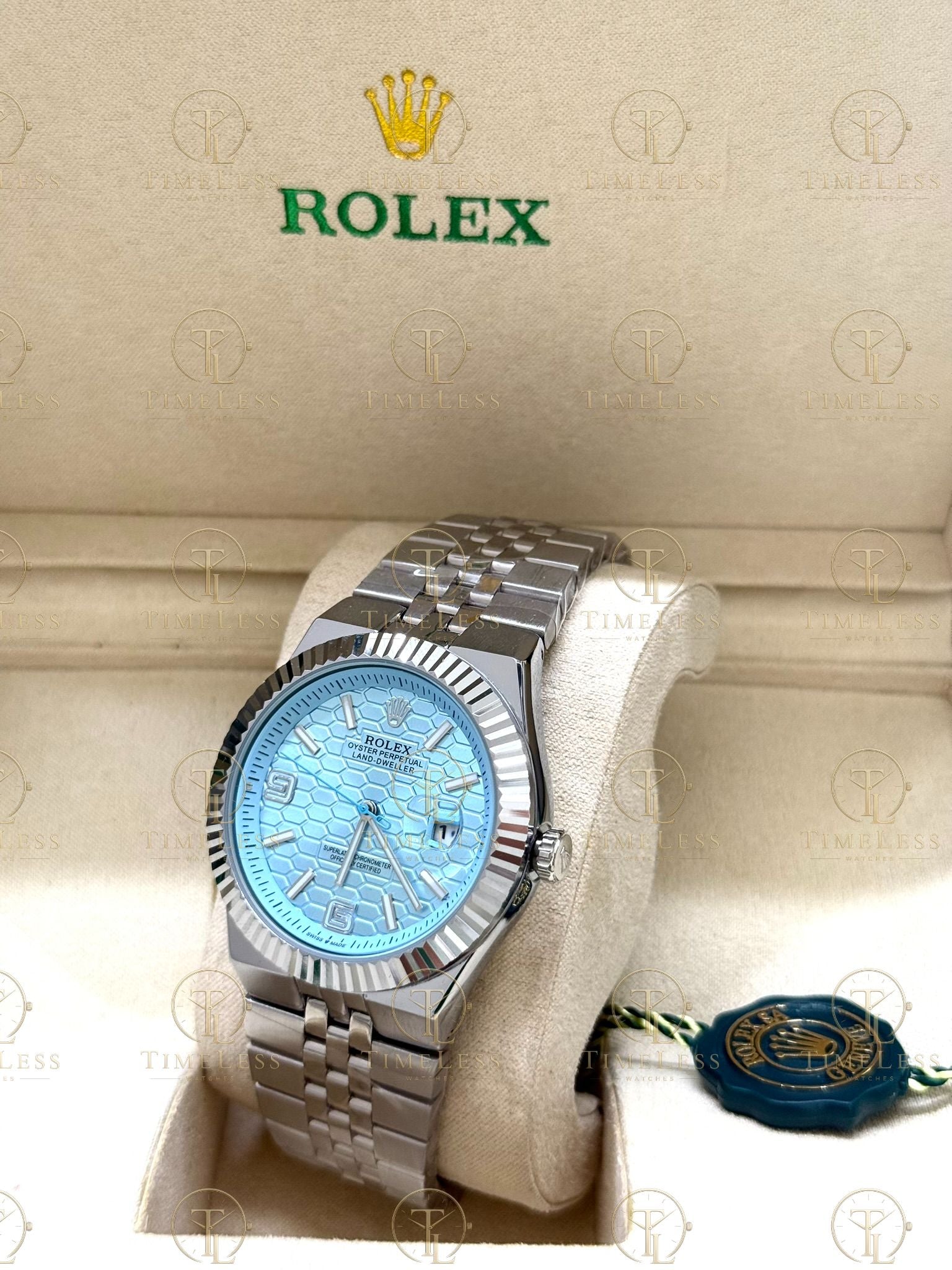 LAND-DWELLER silver , blue of the heaven dial , jubilee bracelet