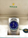 DAY-DATE silver , blue roman dial, president bracelet